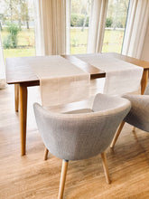 Load image into Gallery viewer, Pleated off white linen tablecloth