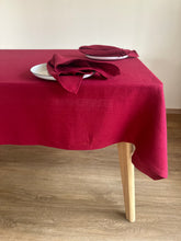 Load image into Gallery viewer, Washed Linen Tablecloth with Matching Napkins Set