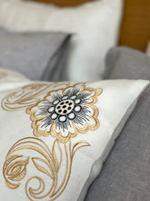 Load image into Gallery viewer, embroidered pillow cover linenterritory