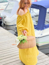 Load image into Gallery viewer, yellow linen dress linenterritory
