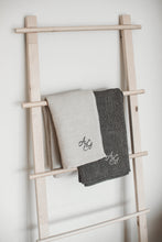 Load image into Gallery viewer, initials embroidered linen towel