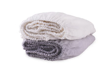 Load image into Gallery viewer, Linen sheet Linen fitted sheet white gray