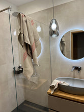 Ielādēt attēlu galerijas skatītājā, A heavyweight linen towel in Natural color with stripes is absorbent and dries quickly and with two loops for easy hanging.
Linen is naturally antimicrobial and allows for easy airflow ensuring your towels dry quicker and stay free of mildew, germs or unpleasant odors.
Classic and beautiful linen towels will suit any bathroom. That large linen towel is great for wrapping it after a bath, shower or enjoying a sauna. The linen towel is big enough to be used on the seashore - by laying it in the warm sand an