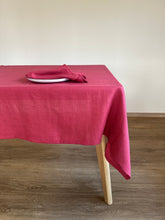 Load image into Gallery viewer, Washed Linen Tablecloth with Matching Napkins Set
