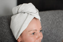 Load image into Gallery viewer, Linen Hair Turban, 2 colors available
