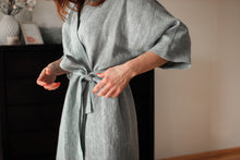 Load image into Gallery viewer, linen kimono robe linenterritory
