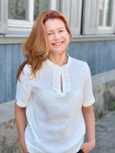 Load image into Gallery viewer, balta lina blūze linenterritory
