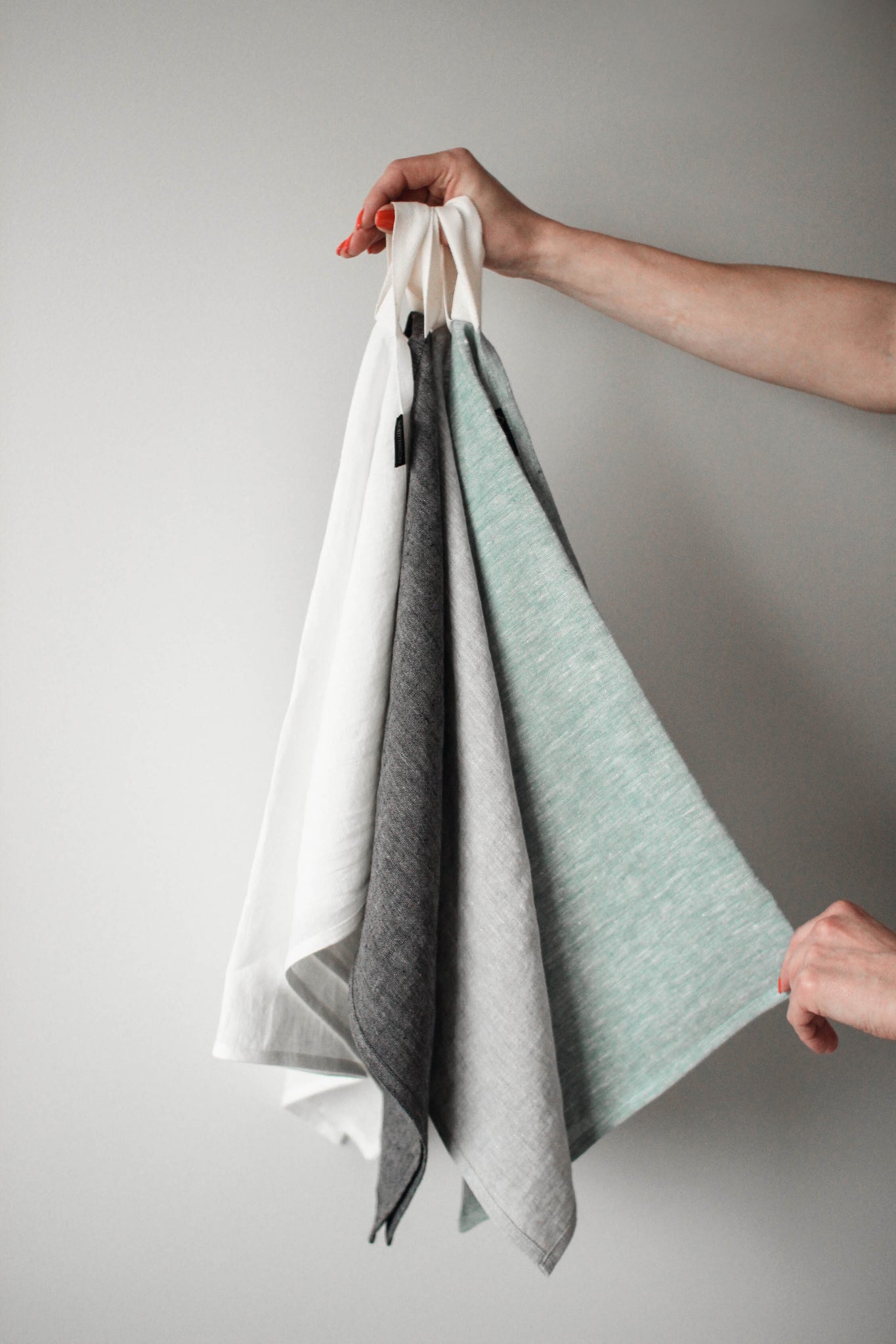 Grey linen sales tea towels